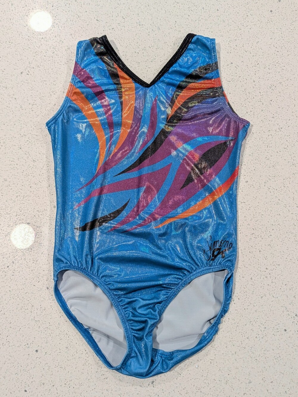 BEAUTIFUL GK Elite SIMONE BILES gymnastics Leotard Child Large FIERCE PHOENIX